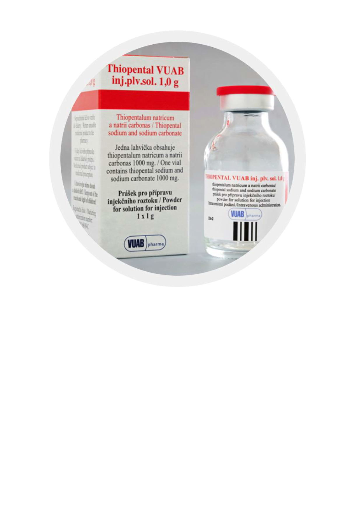 ТІОПЕНТАЛ ВУАБ порошок для розчину для ін'єкцій по 1 г; 1 флакон в картонній коробці